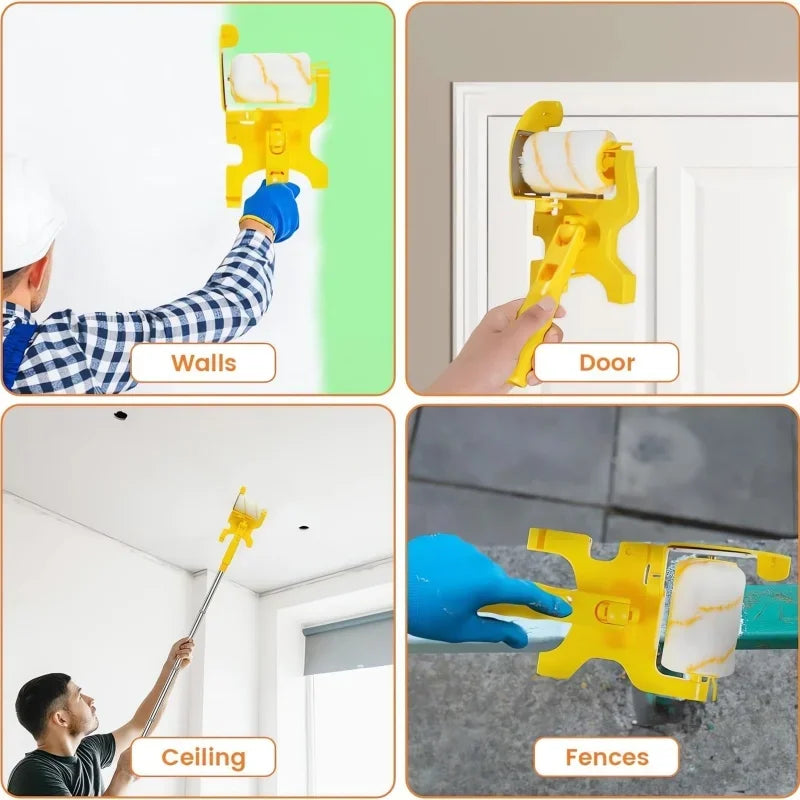 NEW Arrivals Multifunction Paint Brush Roller Corner Brushes Set Household Use Wall Decorative Professional DIY Painting Brush Handle Tool Windows Baseboards Wall Corner Set