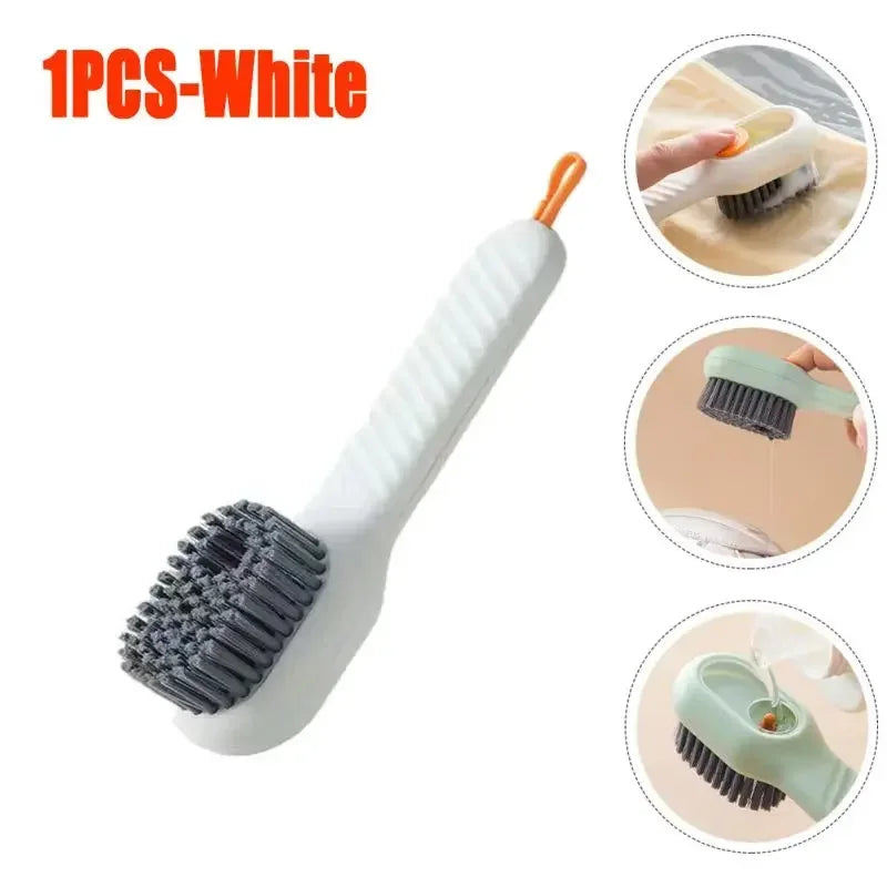 NEW Arrivals 4PCS Set Green/White Fashion Multifunction Shoes Sport Sneakers Boots Brush Soft Bristled Liquid Filled Up Wash Shoe Cleaning House Accessories Clean Kitchen Tools