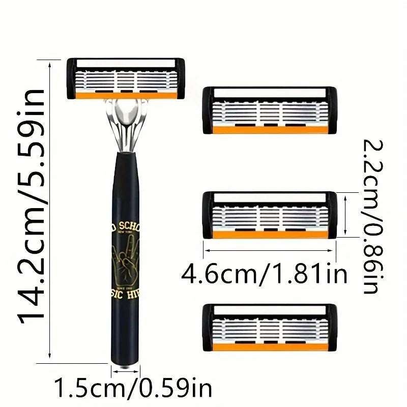 Brand New 21 Blades 7 Layer Set Men And Women Manual Safety Razor Blade 7-Layer Stainless Steel Hair Removal Shaving Blades Replaceable Shaver Head