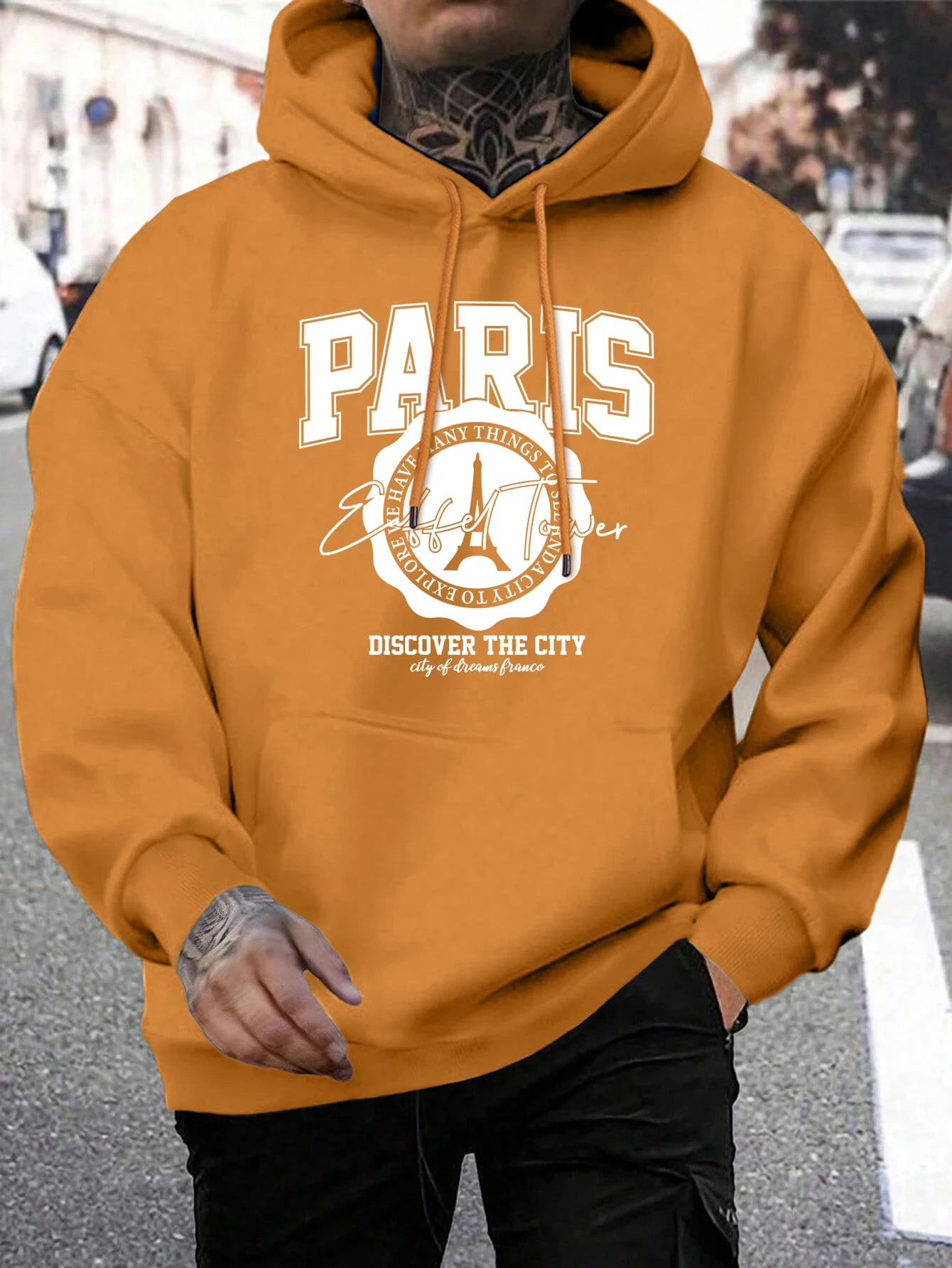 NEW Arrivals S-2XL (Asian Size) 5 Colors Whiskey Castle Print Men's Hoodies Fashion Fur-Liner Hoodie Warm Fleece Hoody Man Autumn High Quality Clothes Casual Fashion Clothing Products