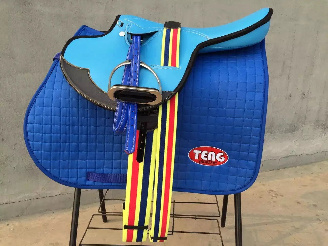 New Comfortable Thickened Morning Exercise Horse Saddle Skills Saddle Full Set Wear-Resistant Equestrian Supplies Horse Anti-Skin Saddle