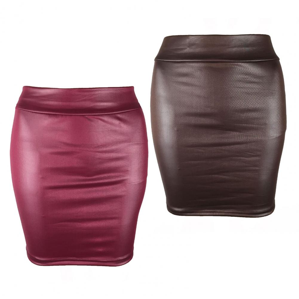 NEW Arrivals S-3XL High Quality Leather Matte Slim Mini Sexy Fashion PU Hot Short High Waist Skirt Evening Nightclub Party Streetwear Office Lady Clothes Girl Ladies Luxury Fashion Apparel Supplies