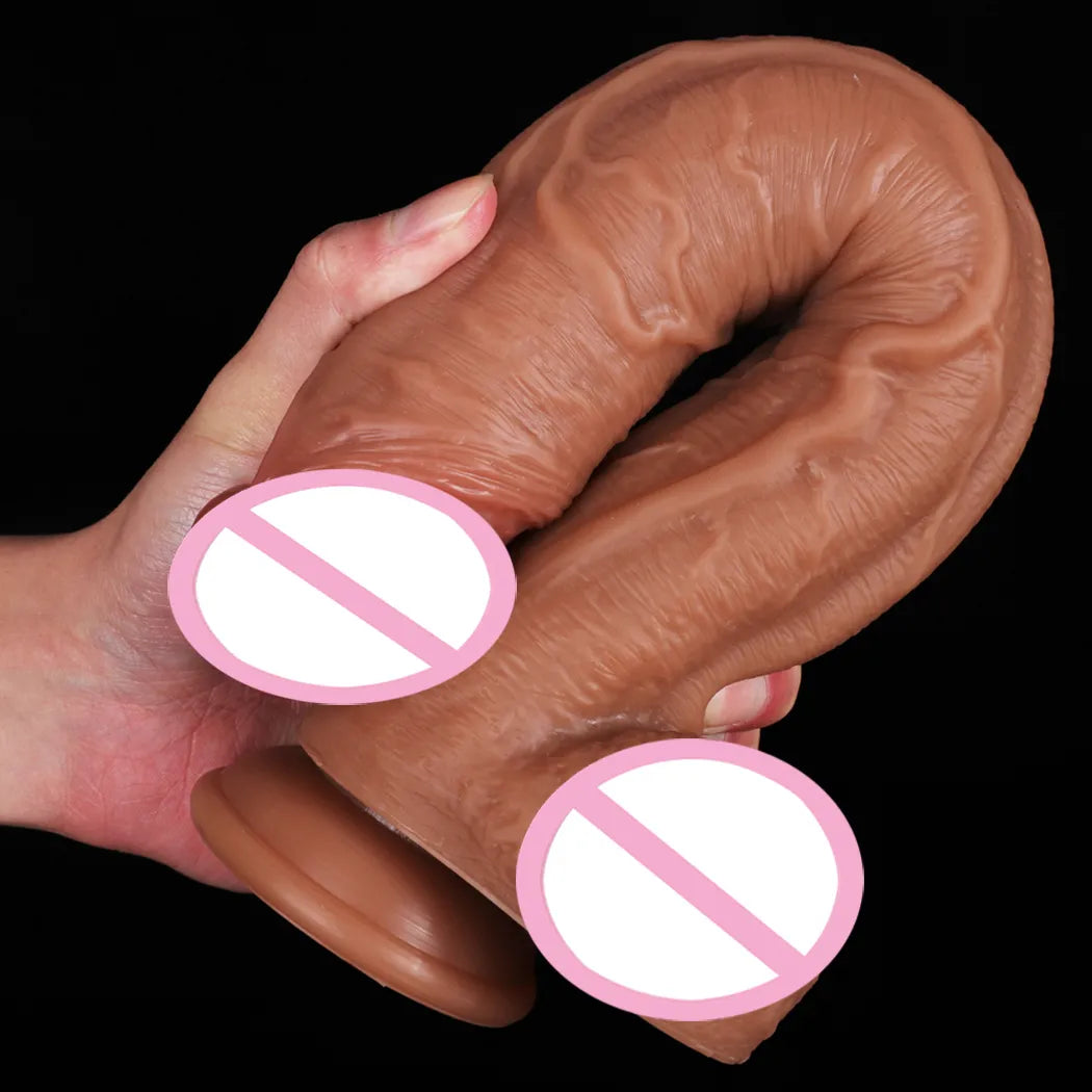 Huge Dildo Realistic Phallus Silicone Penis Suction Cup Skin Feeling for Women Male Masturbator Anal Plug Sex Toys for Adults 18