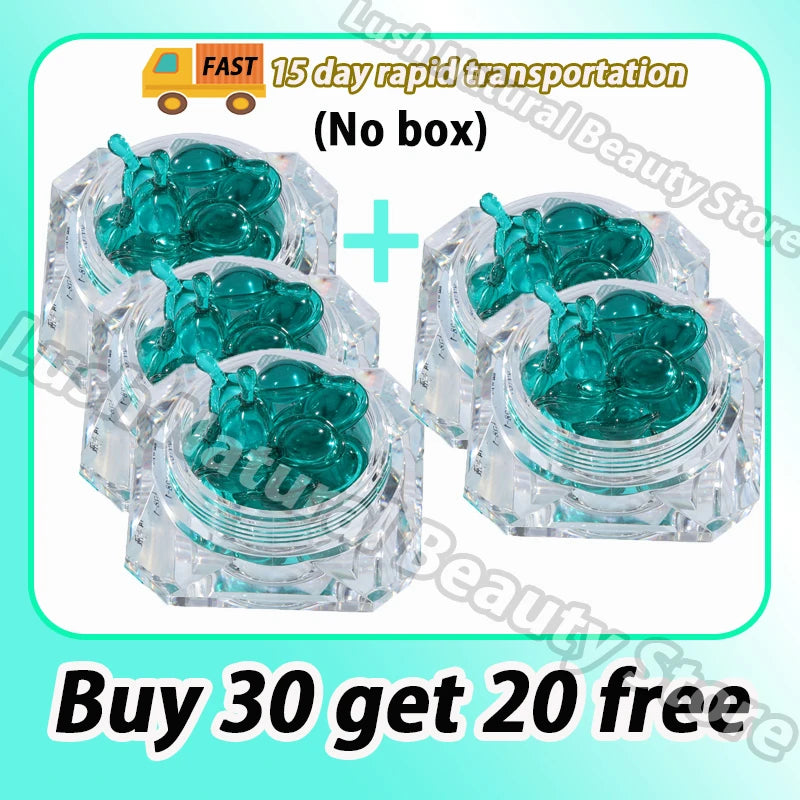 NEW Arrivals 50-100PCS Set Korean Blue Copper Peptide Capsule Face Serum Wrinkle Remove Essence Tightens Night Moisturizing Radiant Rejuvenation Korean Skin Care Beauty Products