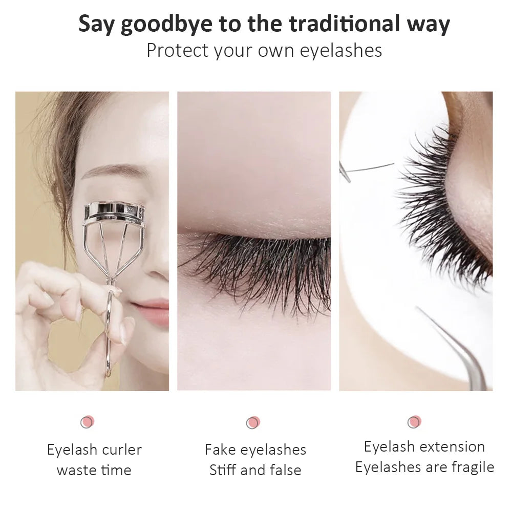 Electric Eyelash Curler Long-lasting Curling Perm Heating Eyelash Curling Brush Ironing Eyelash Comb Eyelash Styling Makeup Tool