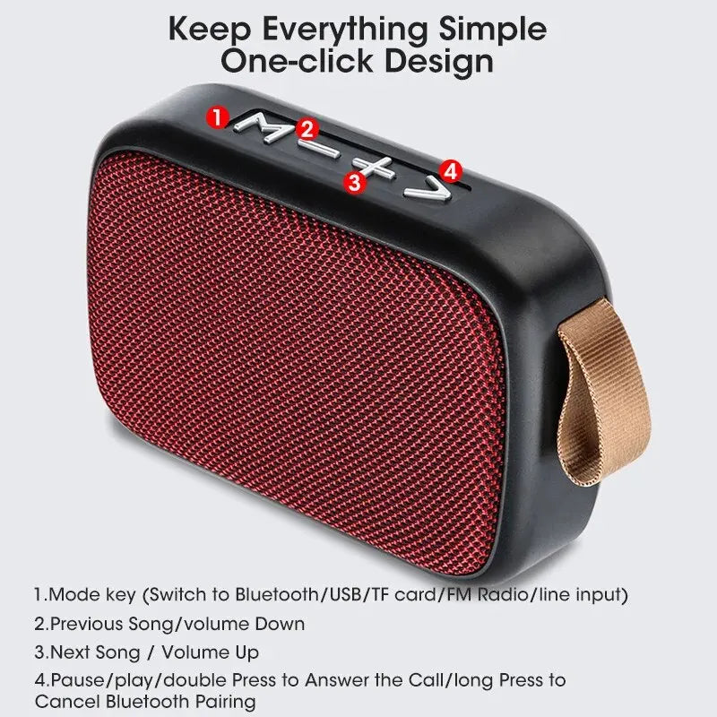 New Wireless Bluetooth Speaker Outdoor Portable Subwoofer Mini Speaker Home Cloth Card Speaker Sound Accessories Electronic Supplies