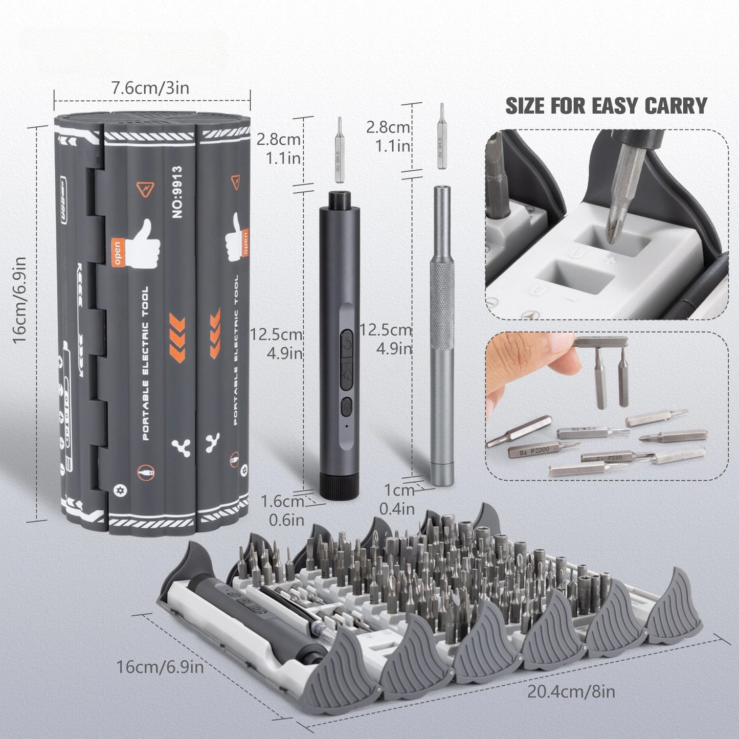 NEW Arrivals 138 in 1 Set Precision Electric Screwdriver Set Magnetic Bits Cordless House Power Tool Kit iPhone PC Laptop Tablets Drone Watch Professional Repair Tool Electronic Supplies