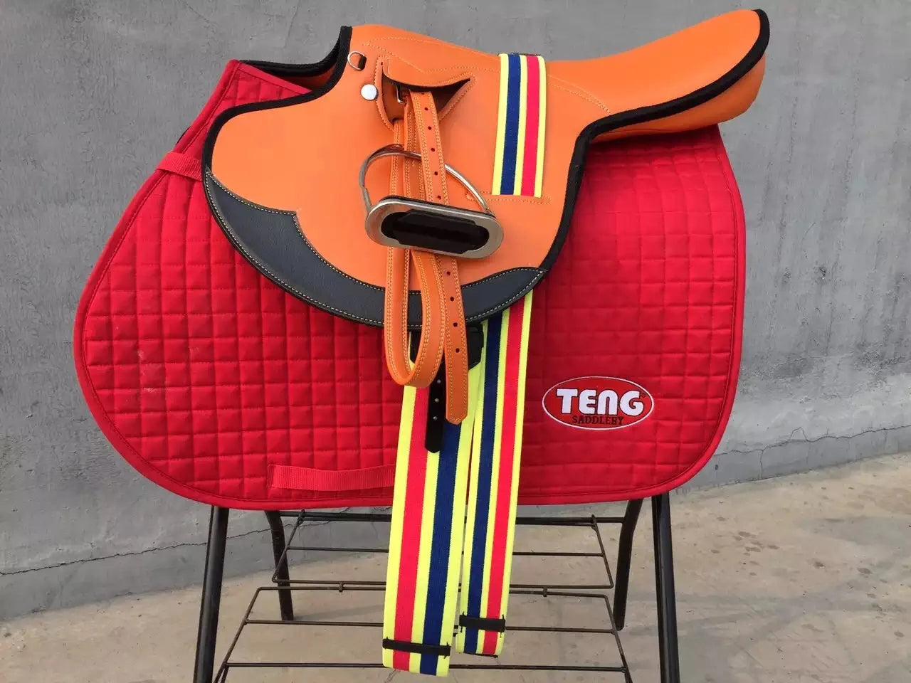 New Comfortable Thickened Morning Exercise Horse Saddle Skills Saddle Full Set Wear-Resistant Equestrian Supplies Horse Anti-Skin Saddle