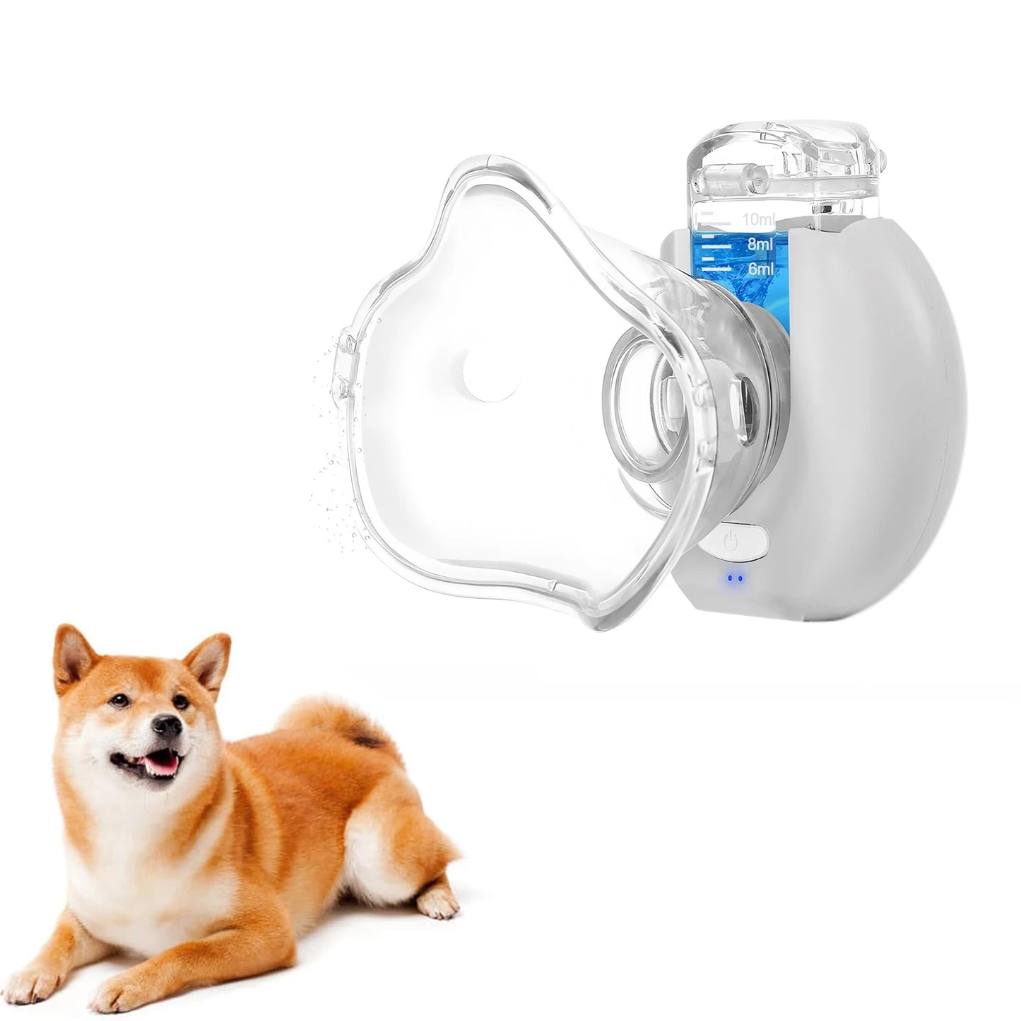 NEW Pet Cat and Dog Wireless Automatic Cool Mist Nebulizer Animal Inhalation Device Pet Supplies Asthma Pneumonia Bronchitis Therapy Breath Support Inhaler Pets Health Care Products