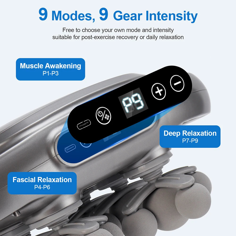 NEW Arrivals 22-Head Fascia Gun High-Frequency Vibration Body Massage Gun Back and Waist Massager Neck Shoulder Massager Muscle Massage Relaxation Accessories Health Care Supplies