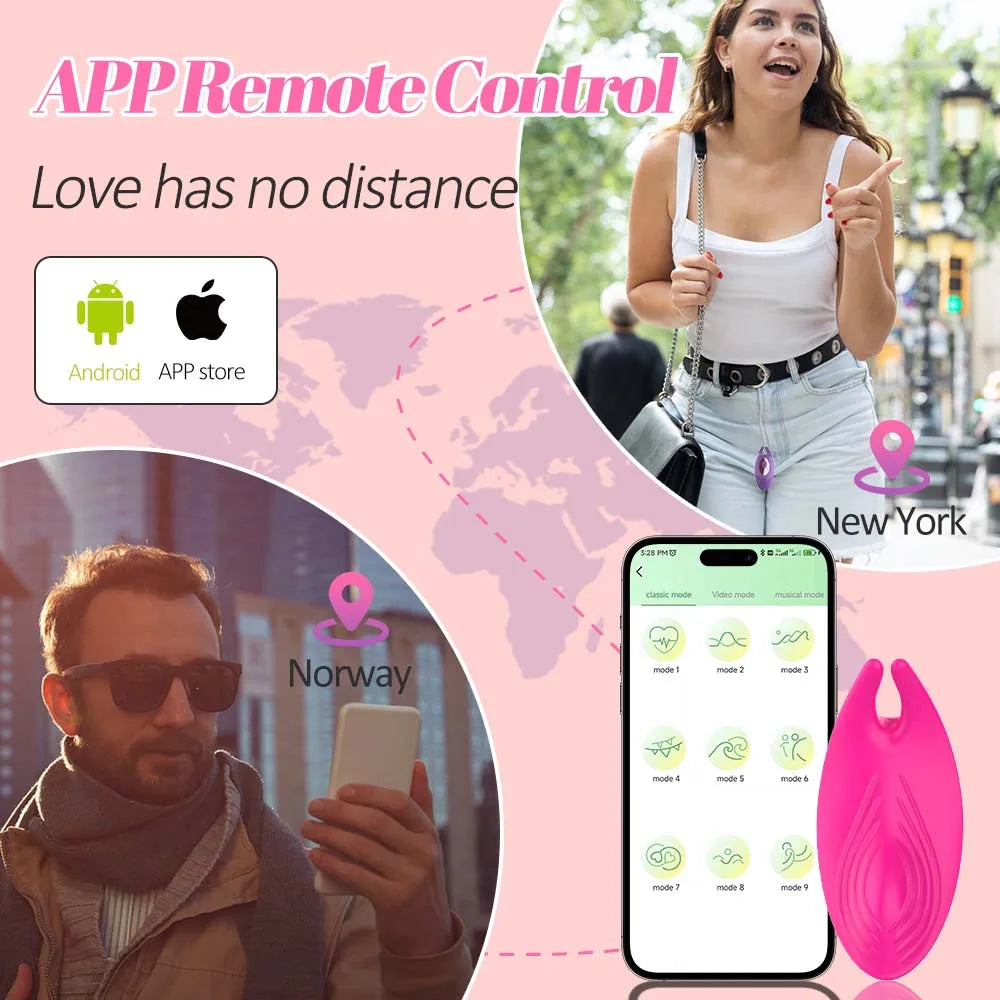 NEW Arrivals APP Wearable Vibrator for Women Bluetooth Control Egg Clit Stimulator Magnetic Wear Vibrating Female Masturbator Sex Toys Adults