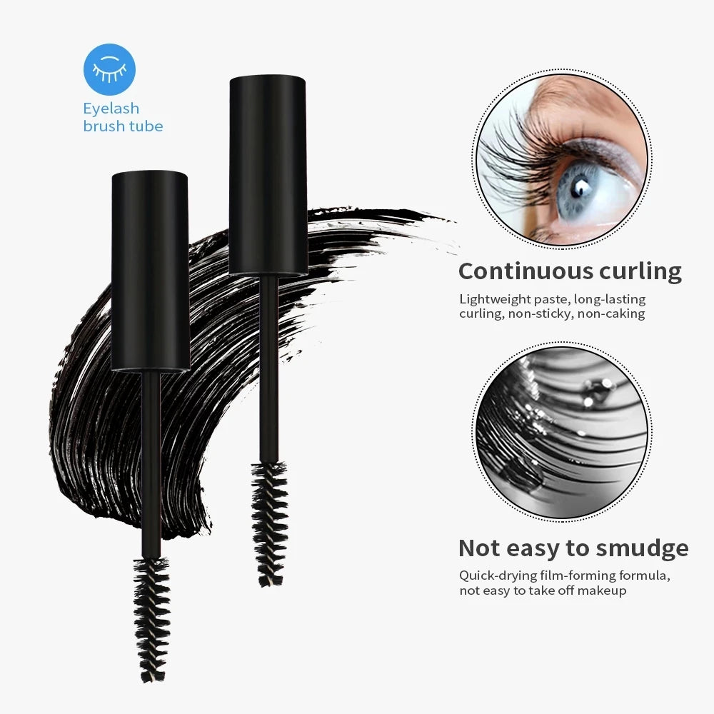 10ml Black Empty Mascara Tube With Eyelash Bottles Cosmetic Container Bottle Eyelash Refillable Mascara Makeup Container