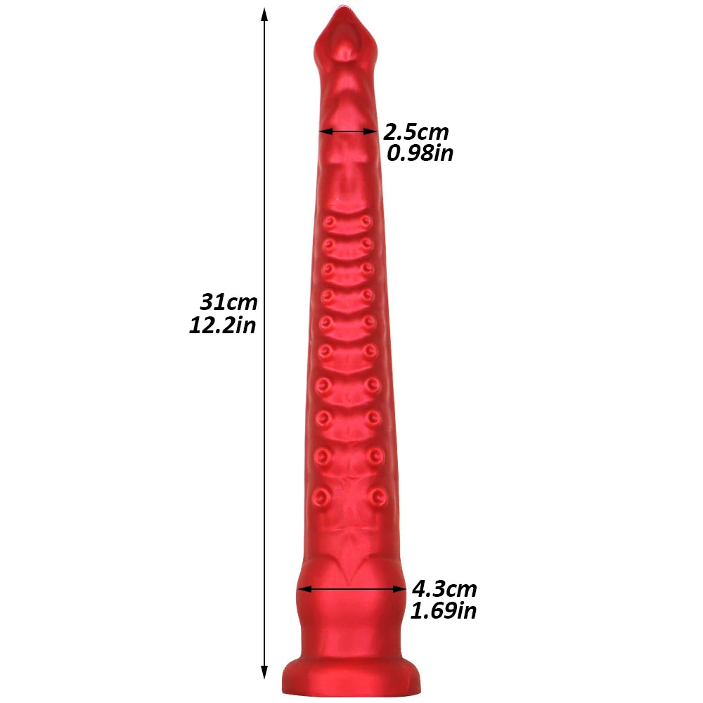 12inch Long Anal Plug Tentacle Huge Butt Plug Liquid Silicone Soft Anal Dildo With Suction Cup Women Men Adult Anal Stimulator
