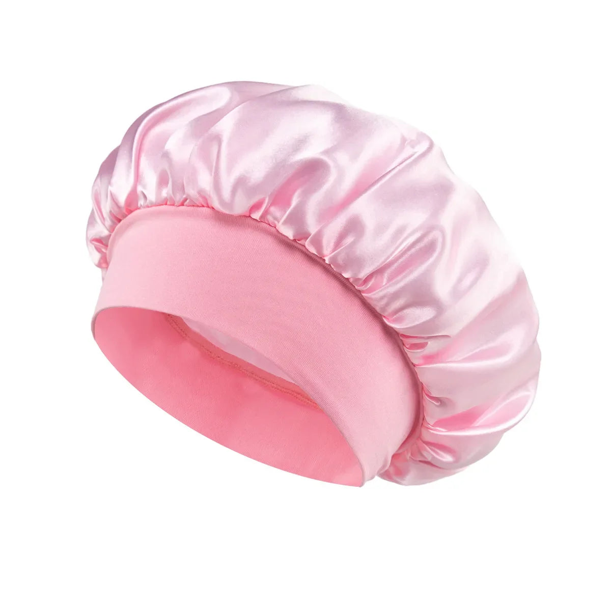 NEW Arrivals 13 Colors Soft Silk Satin Lined Bonnet Large Satin Hair Bonnet Household Sleep Shower Cap Hair Wrap Cover for Long Hair Ladies Beauty Salon Spa Tools Women Hair Care Accessories