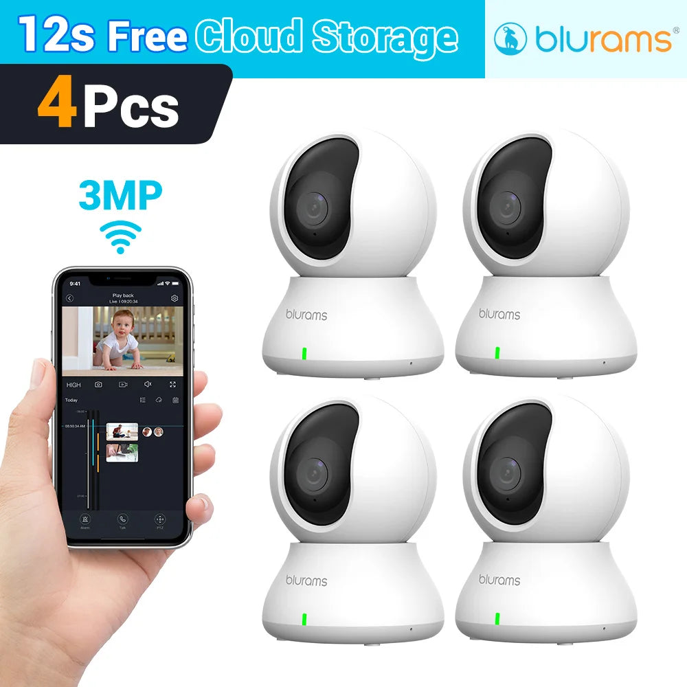 NEW Arrivals 1-4PCS Set 5G Family Baby Monitor Camera 2K HD Home Security Camera with Motion Detection and Two-Way Audio, Easy Setup, Clear Day & Night Vision Home Safety Supplies Protection