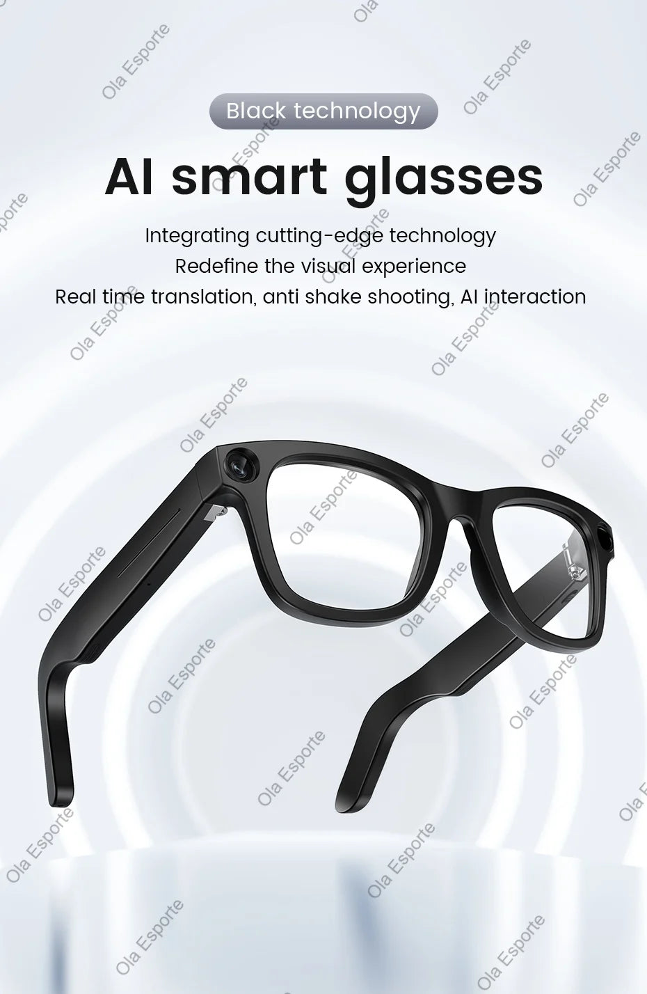 NEW Arrivals 4K AI Smart Glasses Multifunction Camera Bluetooth Call Voice Assistant Music Player Translate Glasses UV Polarized Sunglasses Xiaomi Outdoor Business Meetings Spy Glasses