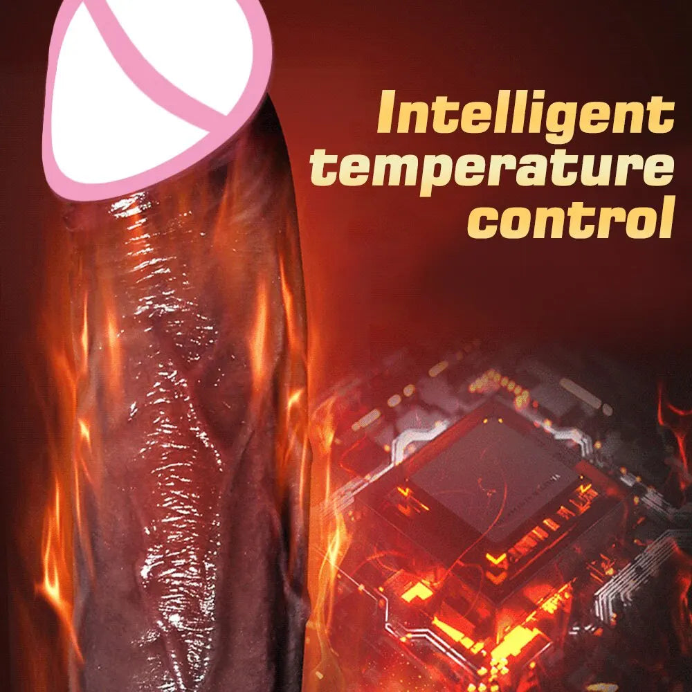 Automatic Telescopic Wireless Vibration Realistic Liquid Soft Silicone Huge Dildo Adult Sex Toys For Women And Couples