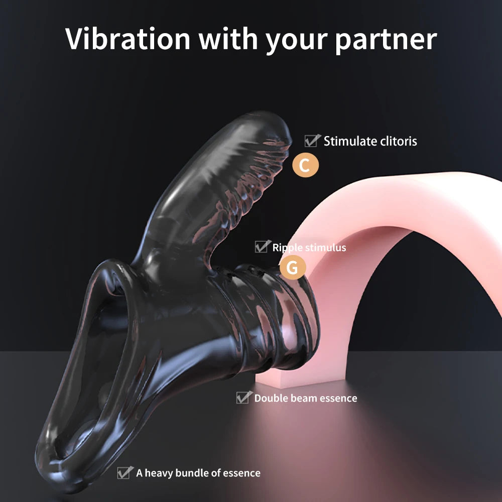 Adult Men Cock Ring Ejaculation Delay Clitoris Stimulator Soft Silicone Erection Penis Ring Vibrator Sex Toy for Couples Adult Toys