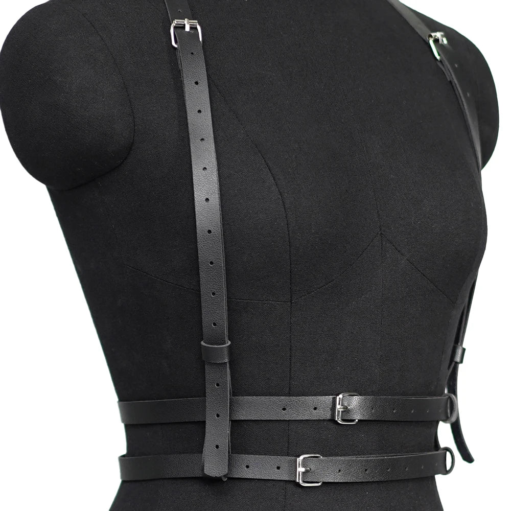 Fashion Harness belt Harness Corset Leather Lingerie Bondage Lingerie Body Harness Fetish Clothing Gothic Suspenders for Women