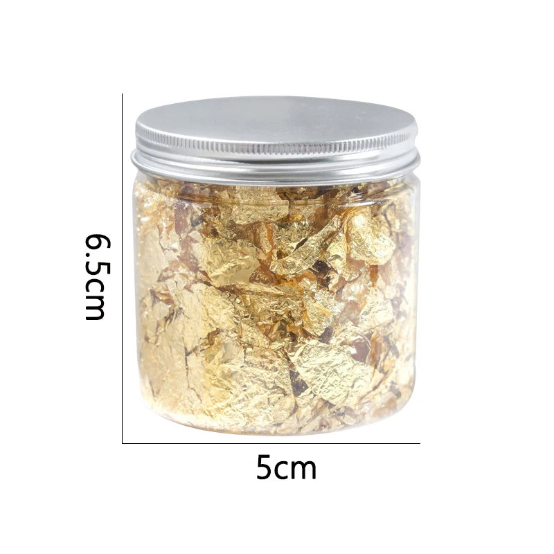 3G Nail Art Accessories Gold Silver Copper Foil Sequins Glitter Leaf Flake Sheet Bulk Foil Paper For Gilding Manicure Decoration