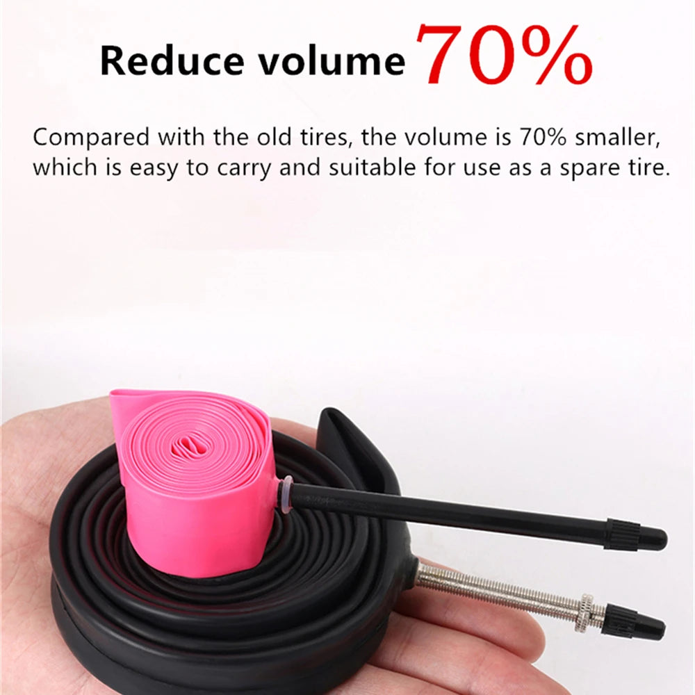 New 1Pcs Ultralight 28g Bike TPU Inner Tube 700X18 25 28 32 Road Bicycle TPU Material Tire 65mm Length French Valve Cycling Accessories Sports Supplies