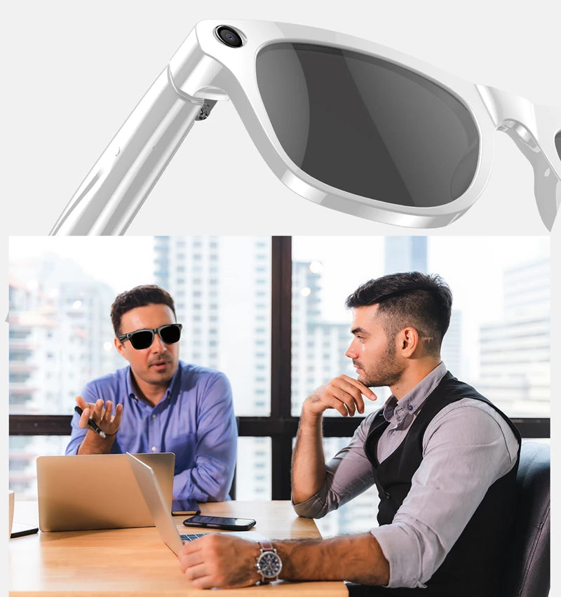 NEW 4K AI Translation Graphs English Language Smart Photochromic Glasses Multifunction Camera Bluetooth Call Voice Assistant Music Player Translate Glasses Business Meetings for Xiaomi