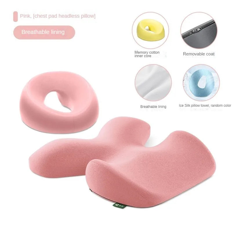 NEW Arrivals 2PCS Set 4 Colors Memory Foam Salon Massage Pillow Universal Face Cradle for Massage SPA Beauty Salon Pad Relax U Shape Face Chest Ribs Pillow Massage Set