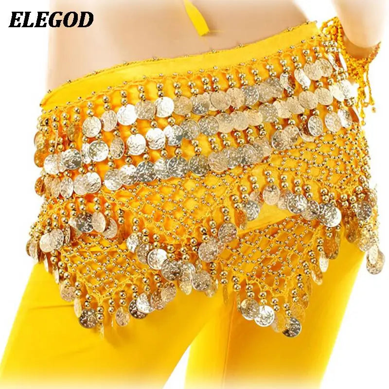 NEW Luxury Women Belly Dance Waist Belt Skirt Adult Sexy Indian Dance Hip Wrap Waist Chain Oriental Lady Belly Dance Hip Scarf Velvet Skirt