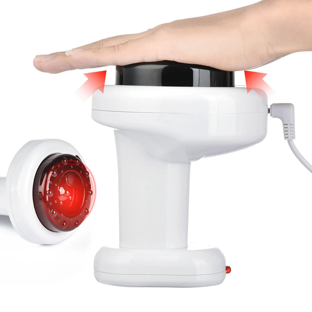 Electric Cupping Massage LCD Display Scraping Full Body Massager Vacuum Cans Suction Cup IR Heating Fat Burner Slimming Health Care Accessories Skin Care Supplies