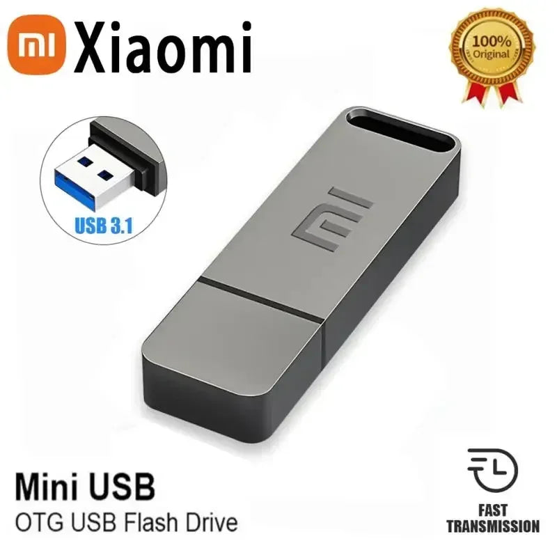 Xiaomi USB 16TB OTG Metal USB 3.1 Pen Drive Key 2TB 4TB Type C High Speed Pen Drive Mini Flash Drive Memory Stick Waterproof