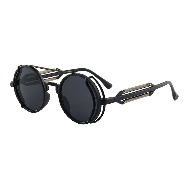 NEW Arrivals 10 Colors Steampunk Sunglasses UV400 Round Frame Design Colored Lenses Glasses Eyewear Gothic Men Women Retro Classic Sunglasses Steampunk Eyewear