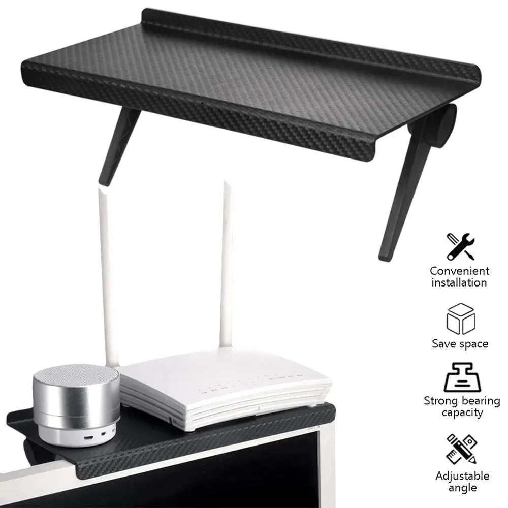 1PC Hot Selling Large Size Computer and TV Screen Storage Rack Wireless Router Set-Top Box Rack No Perforated Storage Bracket Divine Tool Home Electronic Tools