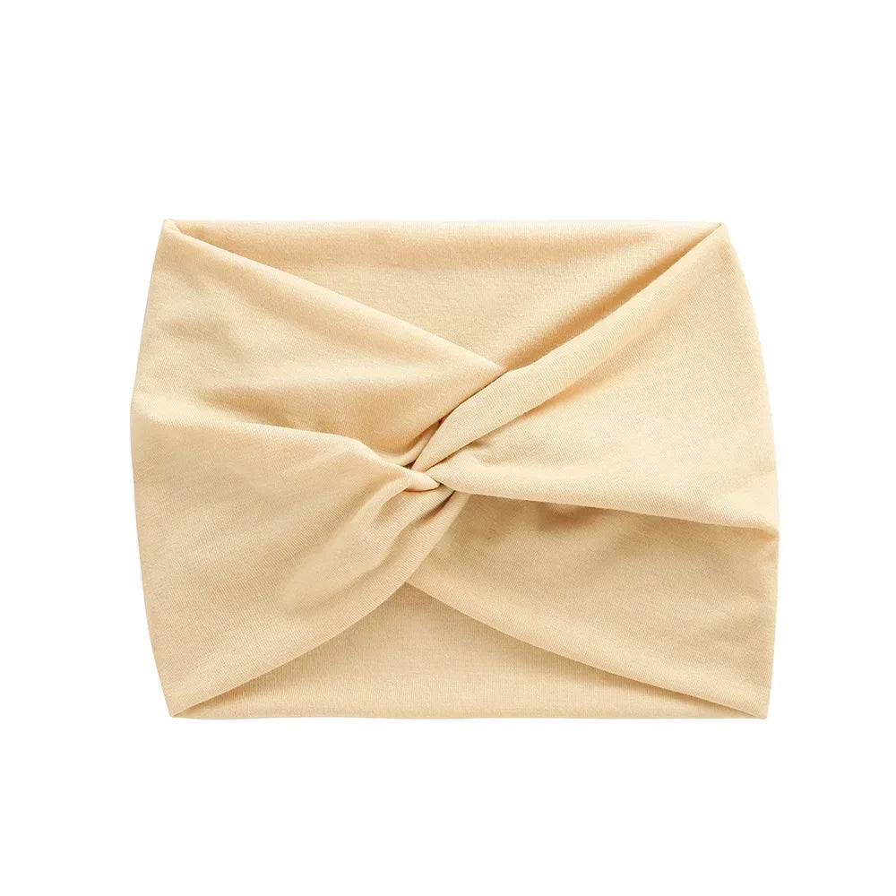 NEW Arrivals 44 Colors/Patterns Sports Elastic Wide-Brimmed Headband Unisex Solid Color Knotted Soft Anti-Slip Warm Turban Bandana Elastic Hairband Ladies Girls Fashion Apparel Accessories Clothing Supplies