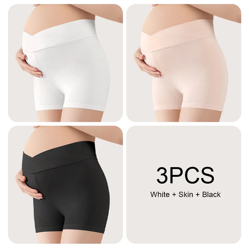 NEW Arrivals M (40-55 KG XL (63-75KG) 3PCS Set Pregnant Pants Shorts Push Up Panties for Pregnant Woman Belly Support Safety Pants Maternity Underwear Plus Size Panties