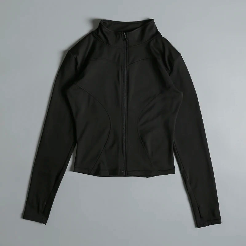 NEW Arrivals S-2XL 5 Colors Women Zip Fitness Yoga Shirt Long Sleeve Sports Jacket Gym Top Activewear Running Coats Workout Clothes Woman Sports Apparel Supplies