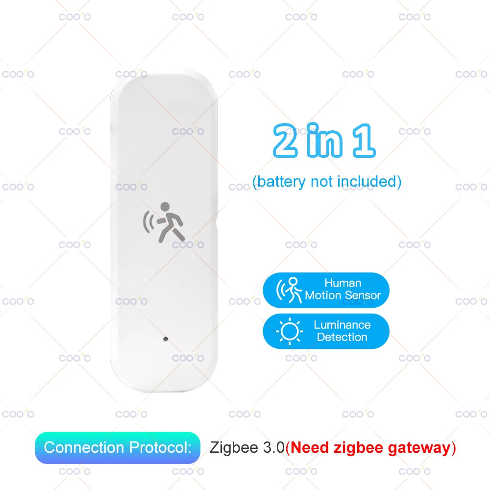 NEW TUYA App 10G 4 in 1 Set Human Motion Sensor Zigbee MmWave Radar Detector with Luminance Temperature Humidity Sensor Replace PIR Sensor Home Office Security Supplies