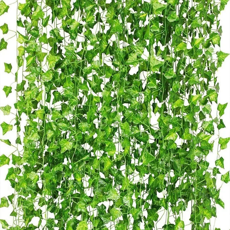 10/20M Artificial Plant Green Ivy Leaf Garland Hanging Vines Outdoor Greenery Wall Decor DIY Fake Wreath Leaves Home Party Decor