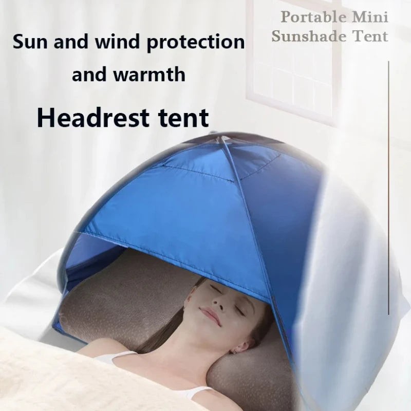 NEW Arrivals Big Size 80CM X 55CM Outdoor Automatic Quick-Opening Beach Greek Sunshade Lazy Tent Sun and Windproof Warmth Shade Sun Wind Protection Headrest Ultralight Tent