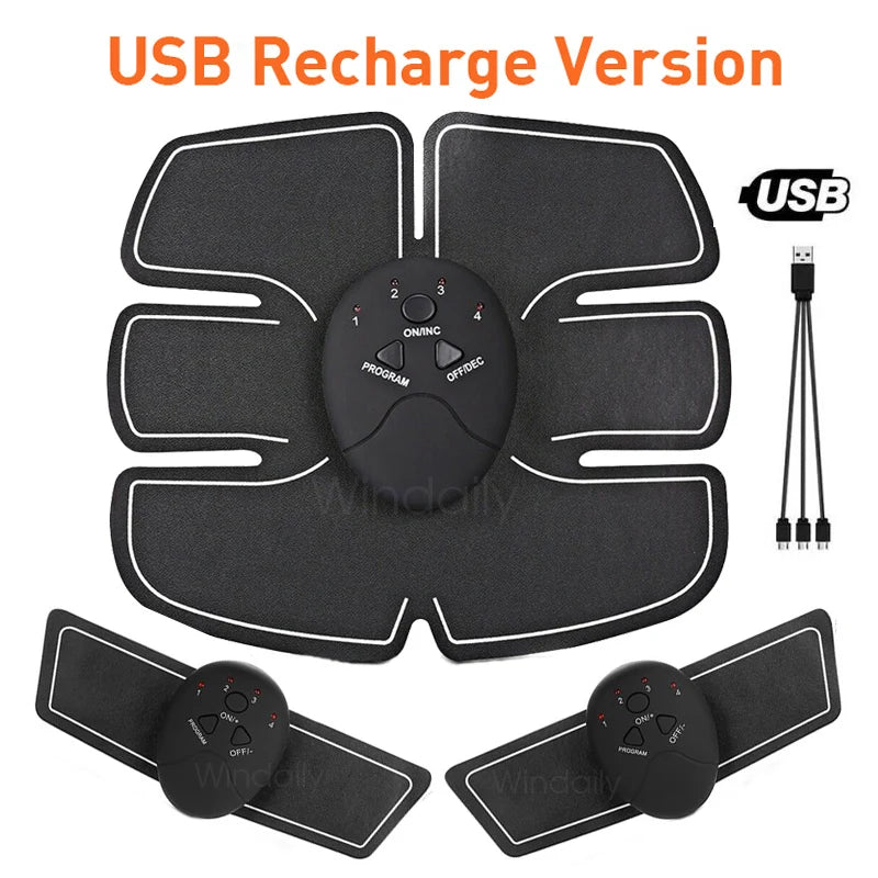 NEW Arrivals Women Men Wireless EMS Muscle Stimulator Toner ABS Abdominal Hip Trainer Weight Loss Fitness Shaping Electric Body Slimming Massager Sports Supplies