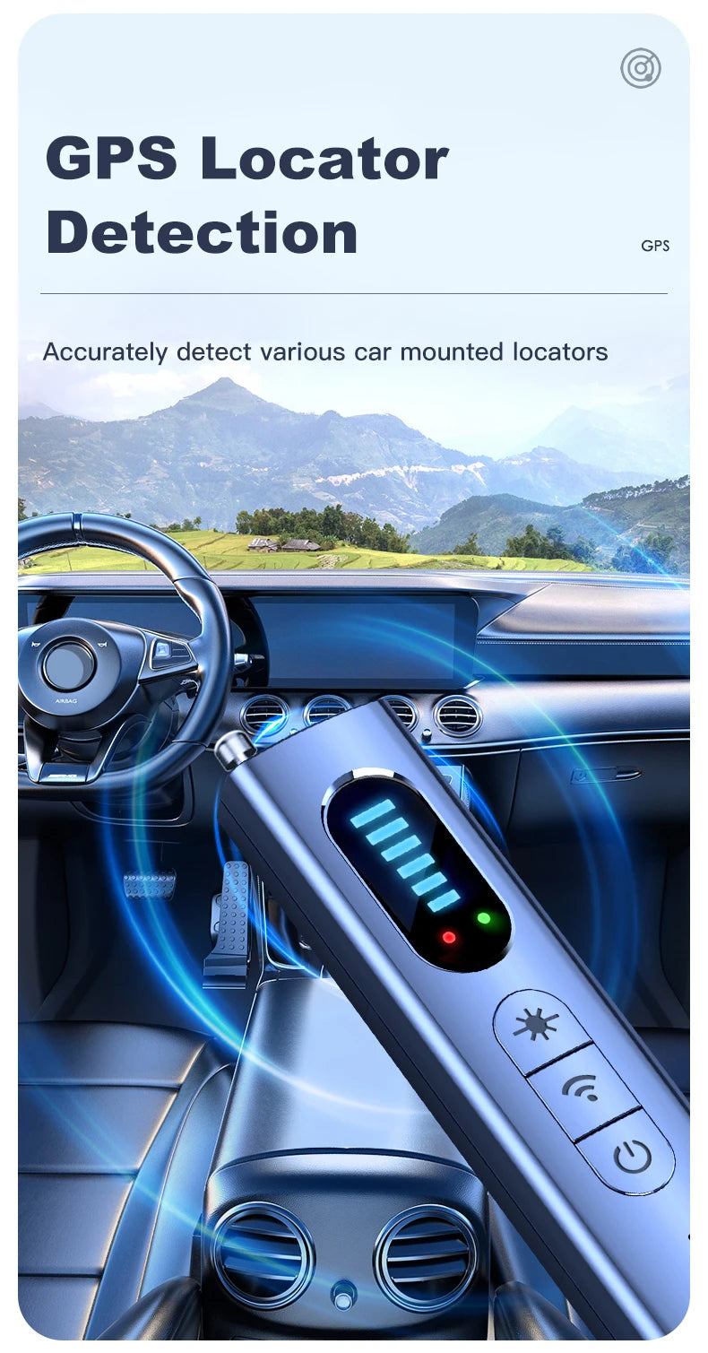 NEW Arrivals Privacy Protection Travel Hotels Office T18 Wireless Hidden Camera Detector, Laser RF Signal Scanner, GPS Locator Detection Anti-Peeping Anti-Spy Camera Personal Safety Security Supplies