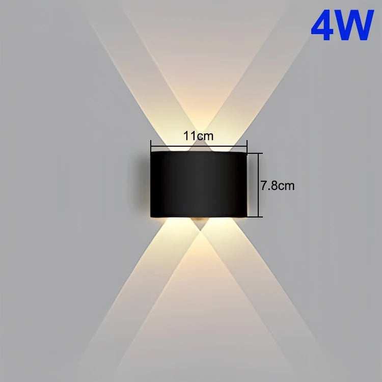 NEW Arrivals LED Wall Mounted Lamp Indoor Up and Down Interior Wall Light Bedroom Living Room Corridor Outdoor Garden Courtyard Pathway Lighting Home Decor