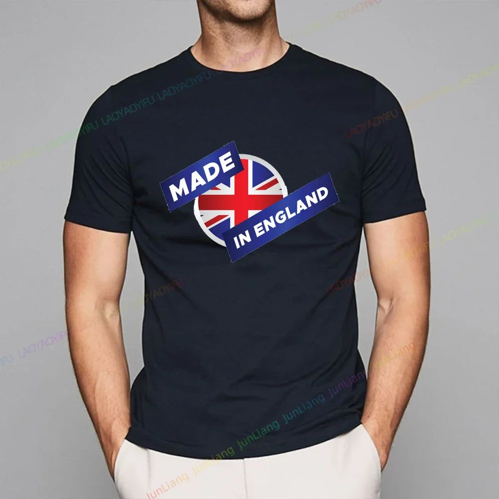 NEW Arrivals S-4XL Summer New Shirt England Flag Badge Unisex Patriotism Graphic T-Shirts Women's T-Shirts Men T-shirt Short Sleeve Tee Women Men Casual Sports Supplies