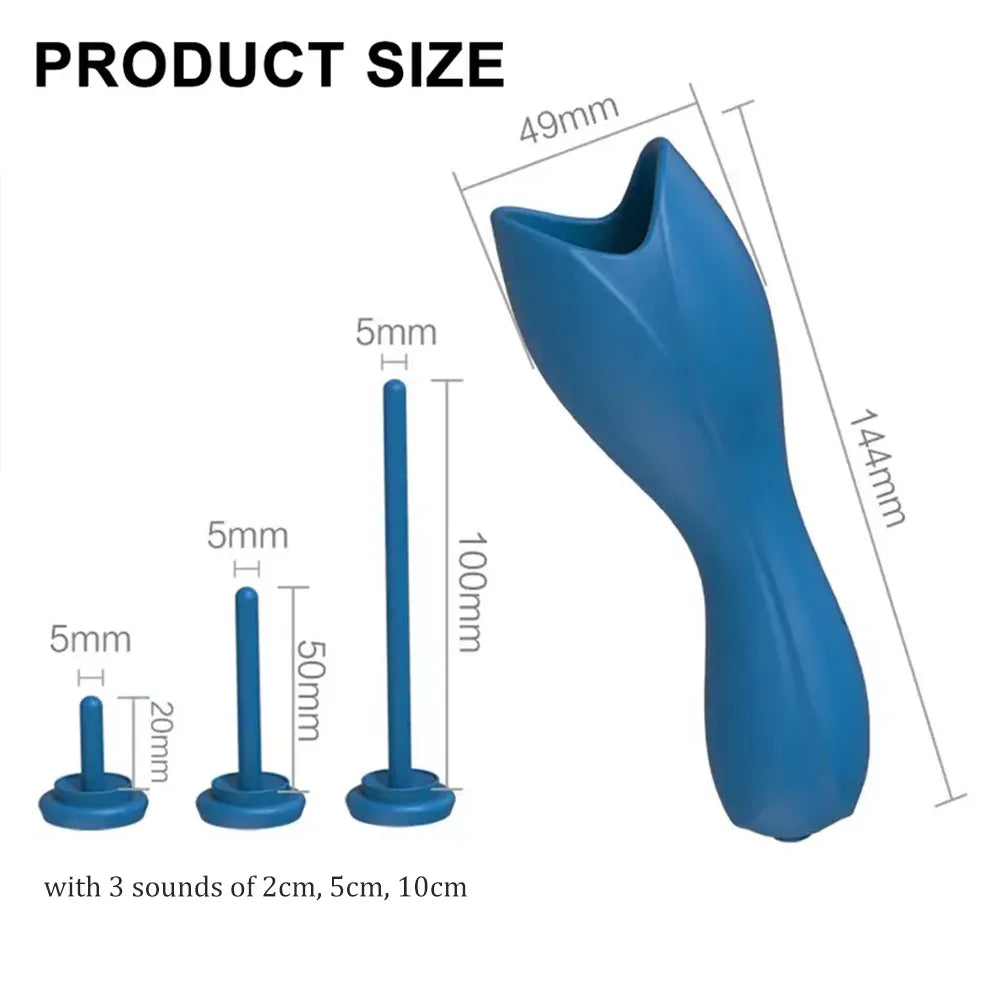Male Penis Vibrator Glans Massager Urethra Plug Horse Eye Stimulation Silicone SM Adult Sex Toys for Men Masturbation Cup