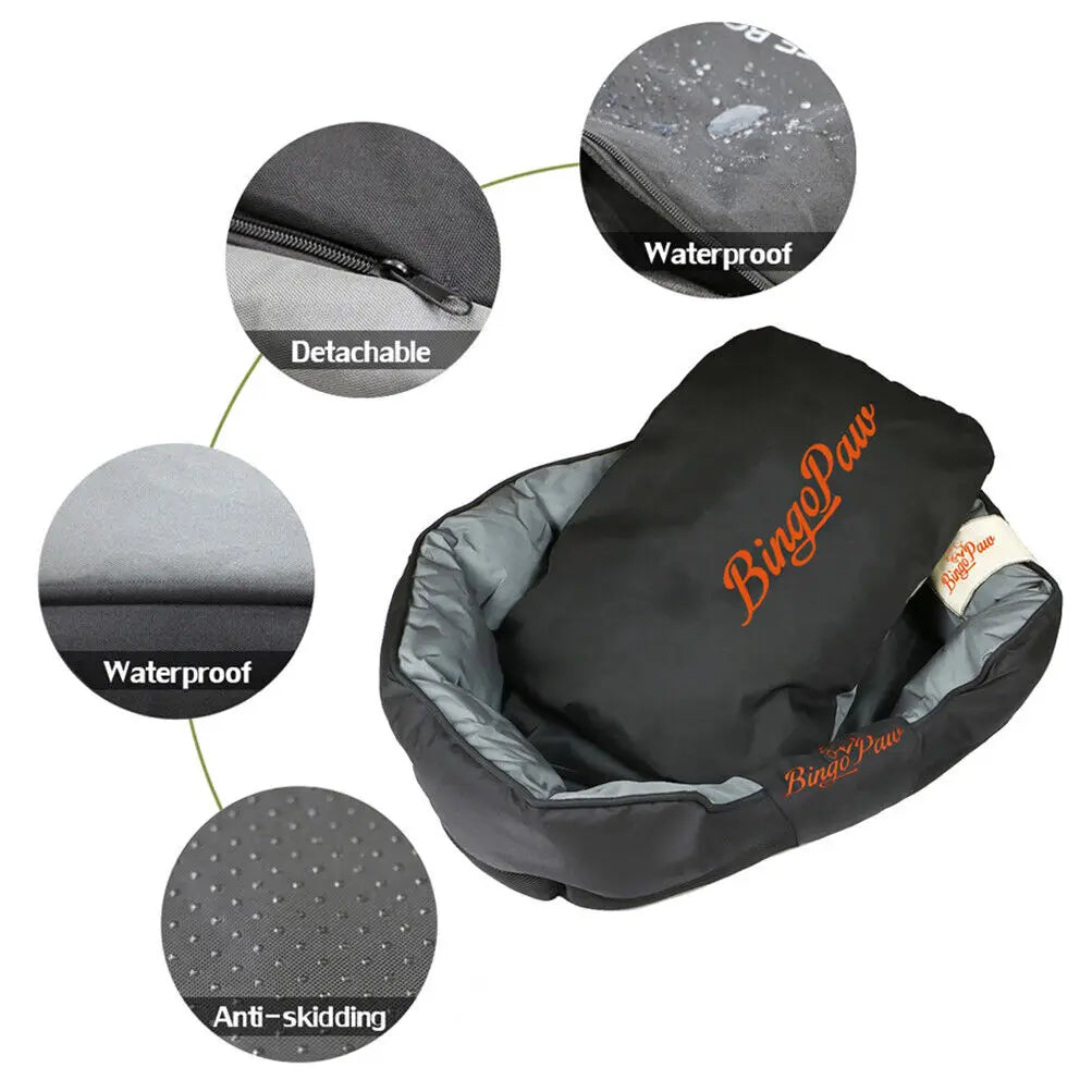 XXL Dog Bed for All Season Pet Calming Sleeping Mat Sofa Pet Kennel Cushion with Removable Cushion Oxford Cover