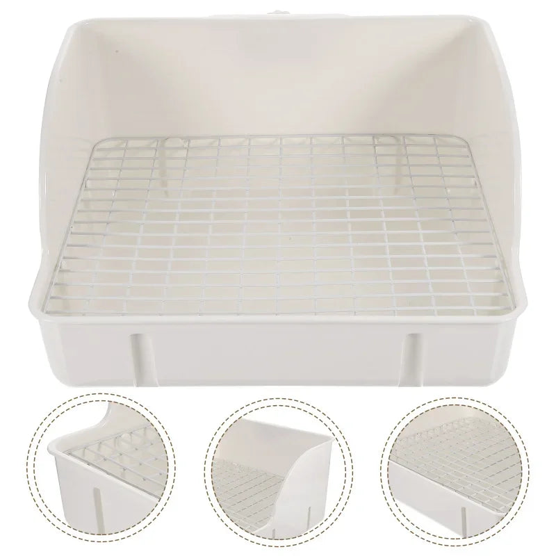 Rabbit Potty Pet Bedpan Bunny Cage Toilet Large Washable Dog Cat Pee Pads Plastic for Bunnies Pets
