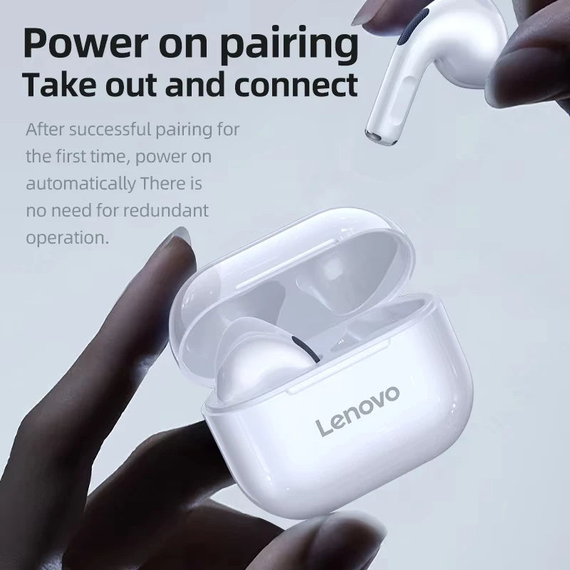 NEW 100% Original Lenovo Wireless LP40 NEW Bluetooth V5.0 Earphones Anti-Sweat Lightweight Headphones Compatible With Smart Phone Laptop Computer Earbuds 2 Drivers with Microphone Electronic Supplies