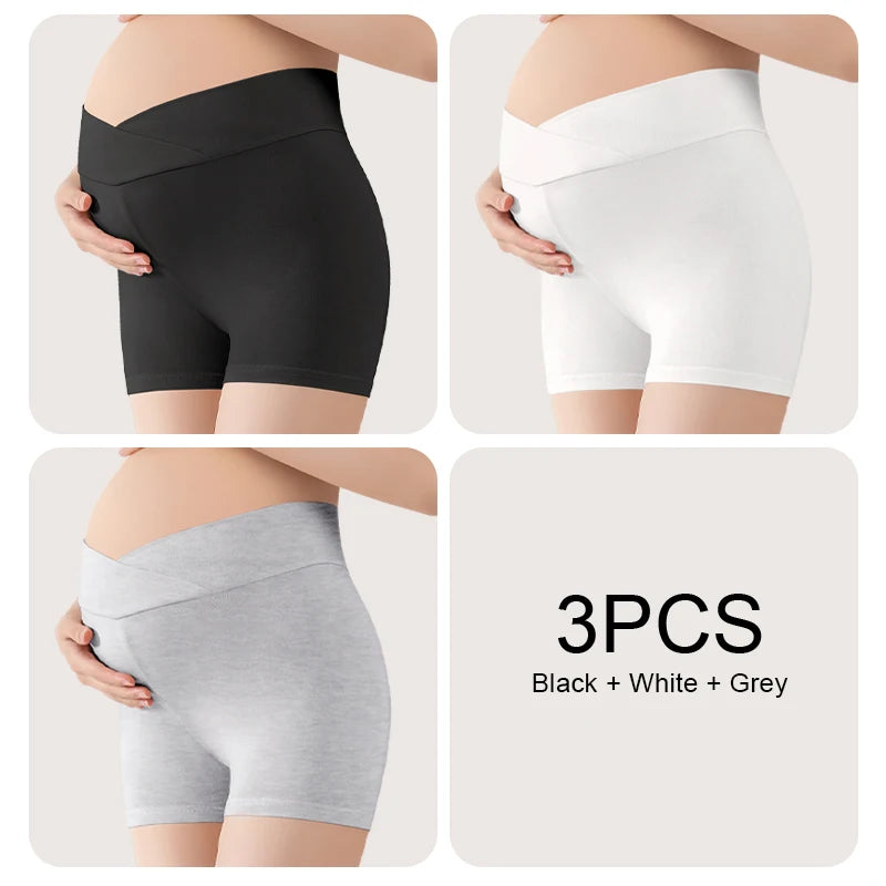 NEW Arrivals M (40-55 KG XL (63-75KG) 3PCS Set Pregnant Pants Shorts Push Up Panties for Pregnant Woman Belly Support Safety Pants Maternity Underwear Plus Size Panties
