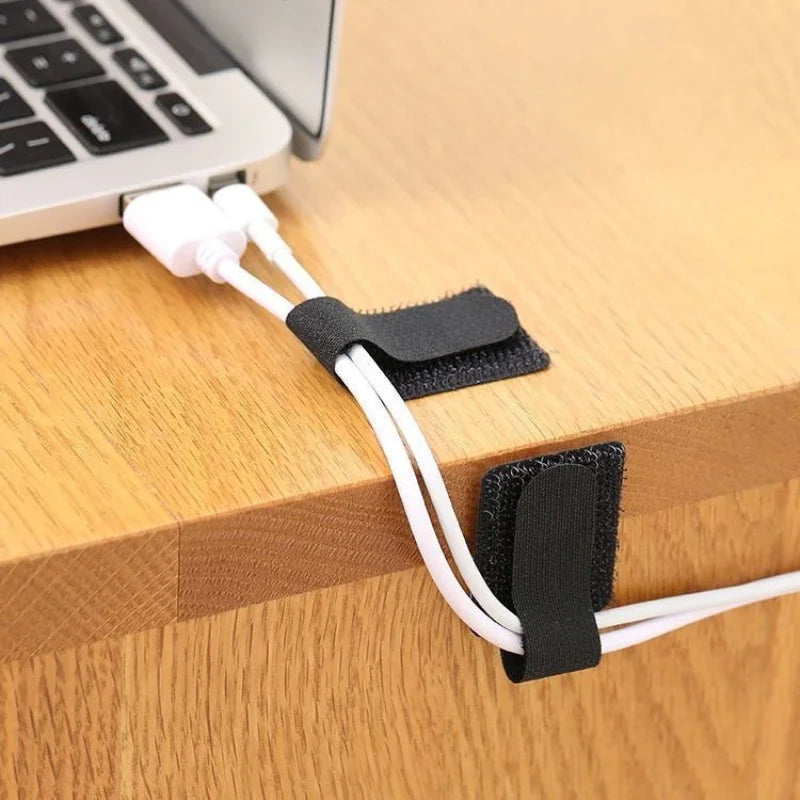 NEW Arrivals 50/100PCS Set Reusable Cable Organizer Desk Wire Winder Cable Tie Organizer Self Adhesive Cord Rope Holders Cord Protection Straps
