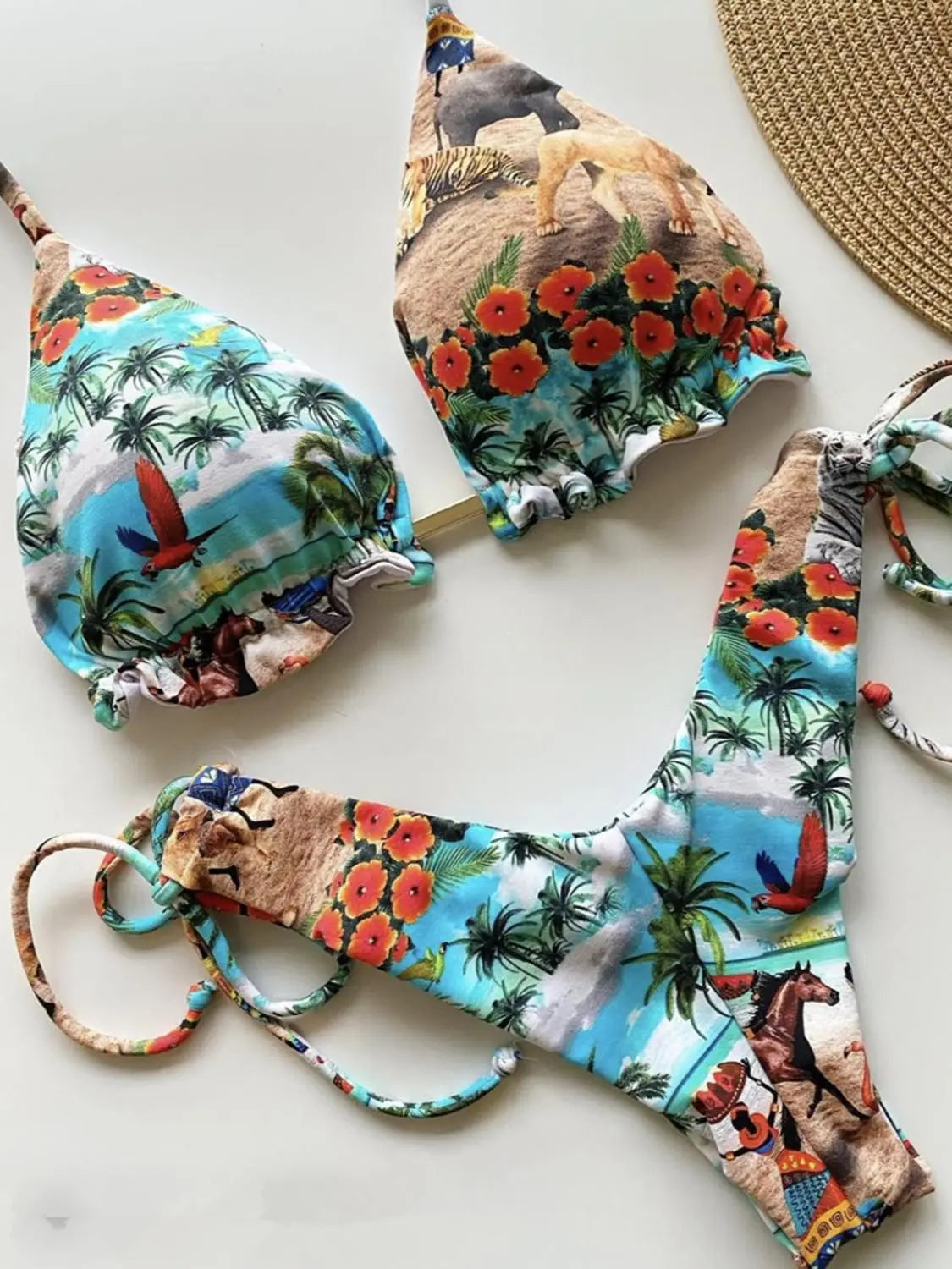 Popular Womens Beachwear Sexy Bikinis Set Hot Sport Swimwear Push-Up Padded Swimsuit Exquisite Bather Swimwear