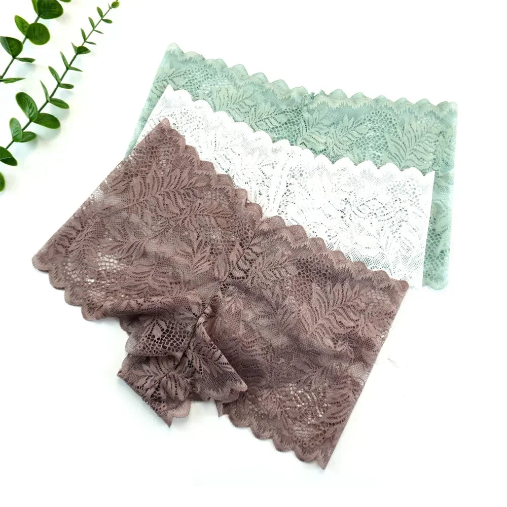 NEW Arrivals S-XL 3pcs Sexy Women Boyshorts Panties Plus Size Full Lace Boxer Seamless Mid Waist Transparent Mesh Shorts Female Underpants